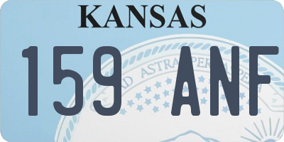 KS license plate 159ANF