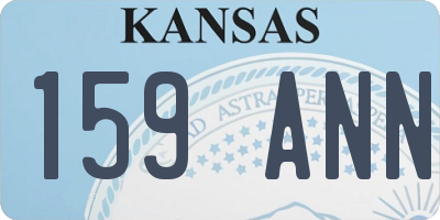 KS license plate 159ANN