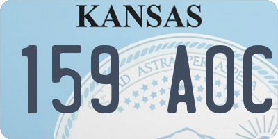 KS license plate 159AOC