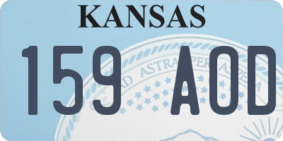 KS license plate 159AOD