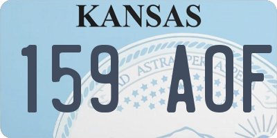 KS license plate 159AOF