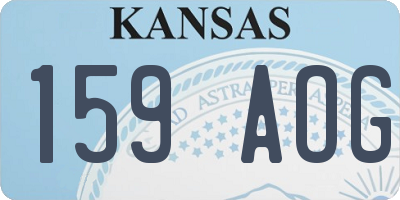 KS license plate 159AOG