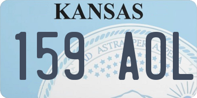 KS license plate 159AOL