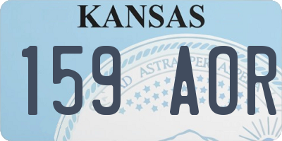 KS license plate 159AOR