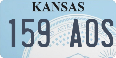 KS license plate 159AOS