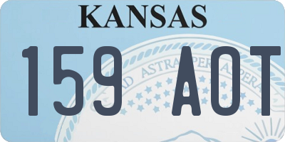 KS license plate 159AOT