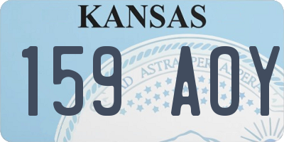 KS license plate 159AOY