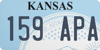 KS license plate 159APA