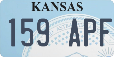 KS license plate 159APF