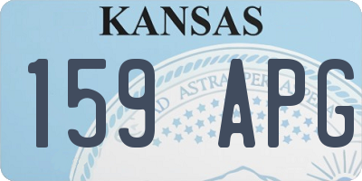 KS license plate 159APG