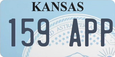 KS license plate 159APP