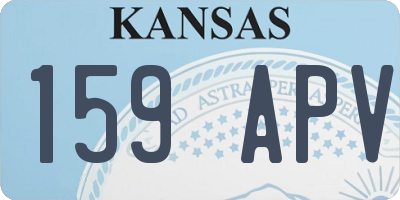 KS license plate 159APV