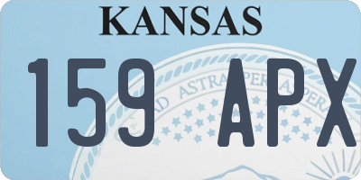 KS license plate 159APX