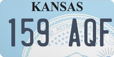KS license plate 159AQF