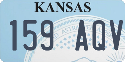 KS license plate 159AQV