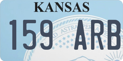 KS license plate 159ARB