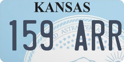 KS license plate 159ARR