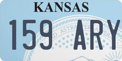 KS license plate 159ARY