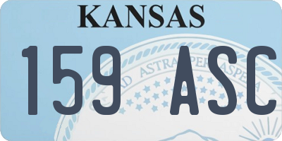 KS license plate 159ASC