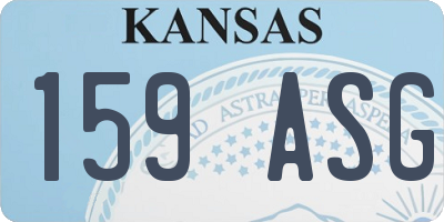 KS license plate 159ASG