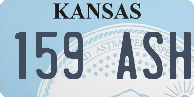 KS license plate 159ASH