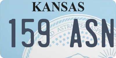 KS license plate 159ASN