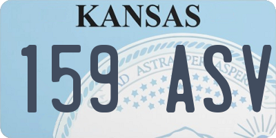 KS license plate 159ASV