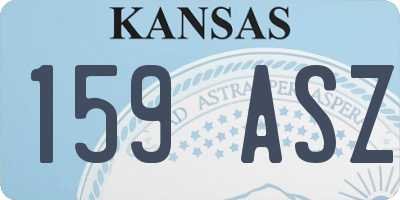 KS license plate 159ASZ