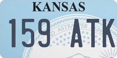 KS license plate 159ATK