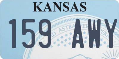 KS license plate 159AWY