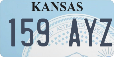 KS license plate 159AYZ