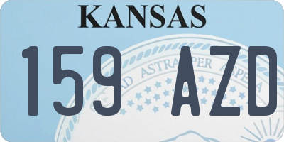 KS license plate 159AZD
