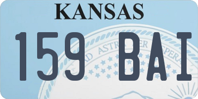 KS license plate 159BAI