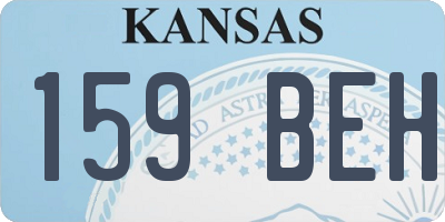 KS license plate 159BEH