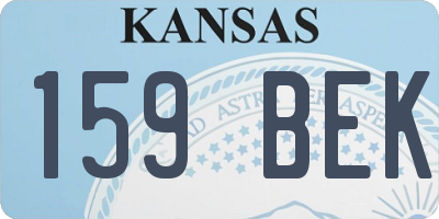 KS license plate 159BEK