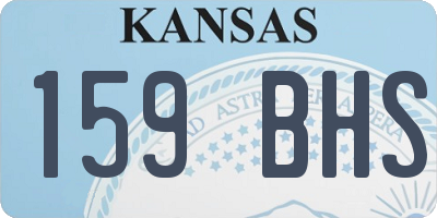 KS license plate 159BHS