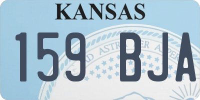 KS license plate 159BJA