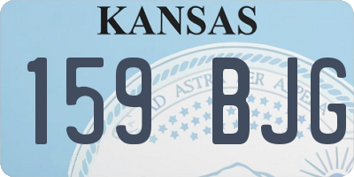 KS license plate 159BJG