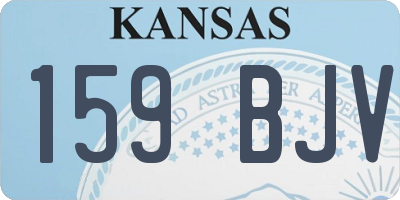 KS license plate 159BJV