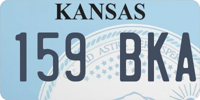 KS license plate 159BKA