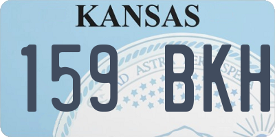 KS license plate 159BKH