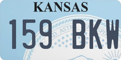 KS license plate 159BKW