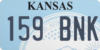 KS license plate 159BNK