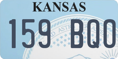KS license plate 159BQO
