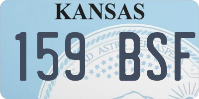 KS license plate 159BSF
