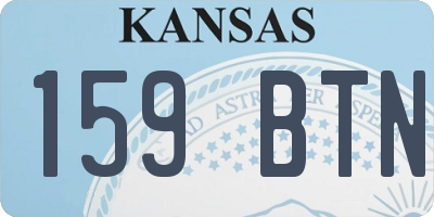 KS license plate 159BTN