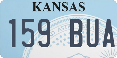 KS license plate 159BUA
