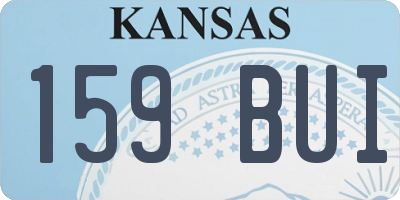 KS license plate 159BUI