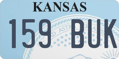 KS license plate 159BUK