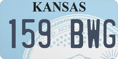 KS license plate 159BWG